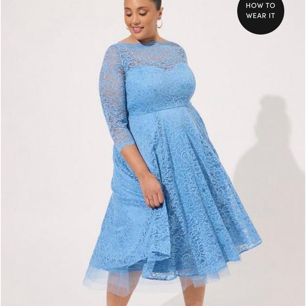 BNWT Blue Lace Dress Torrid